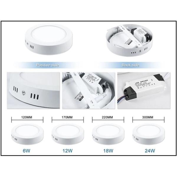 Ip20 12w Led Round Ceiling Light , Aluminum 175mm Led Kitchen Ceiling Lights