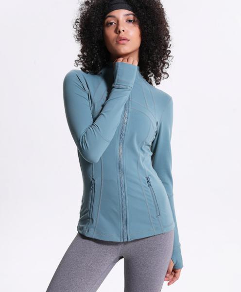 Long Sleeve Women Tops Sports Track Jackets Purple Sport Coat