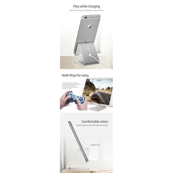 Алюминиевый умный держатель телефона с не пусковой площадкой силикона выскальзывания