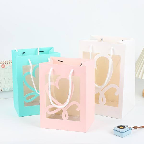 Transparent Hand-Held Gift Bag Doll Hand-Held Bag Holiday Return Gift Gift Packaging Bag