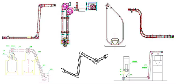 Convecteur à chaîne de tubes personnalisé Convecteur à tuyaux en acier inoxydable Convecteur à chaîne de tubes Convecteur à disque de type tube Convecteur à grains Convecteur de machines équipement fabricant en Chine