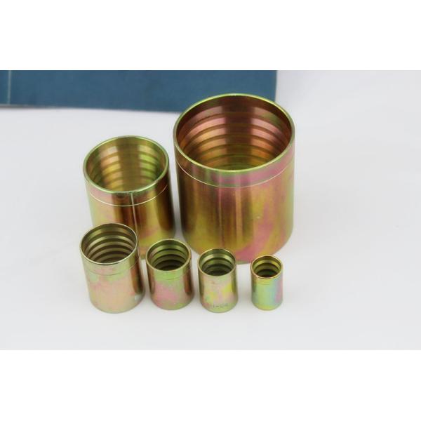 Steel 1SN Hydraulic Hose Ferrule Fittings , Hydraulic Pipe Ferrule With Zinc Plated