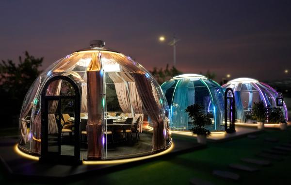 Hot Selling Hotel Polycarbonate Dome Tent Modular Prefab PC Bubble Room Dome House For Resort