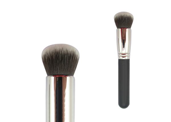 Synthetic Bronzer Makeup Brush Sliver Ferrule Grey And Black Hair