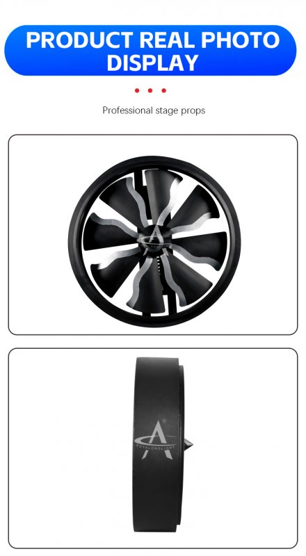IP65 Aluminum Round Industrial Windmill Light with RGBW LED DMX512 Control for Corporate Events & Conferences