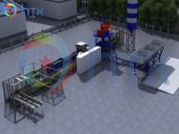 Molde mojado concreto que pavimenta la piedra artificial que hace máquina la alimentación cuantitativa