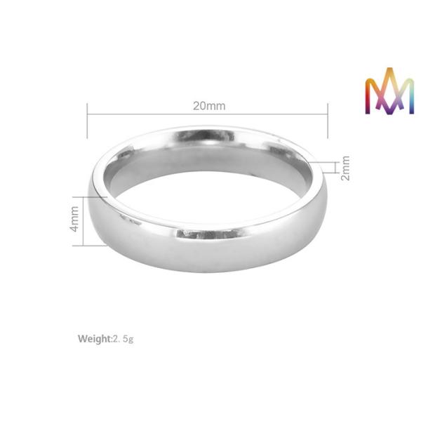 Anillo inoxidable a prueba de herrumbre del grabado en acero del estilo simple