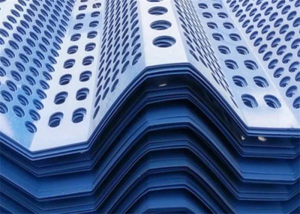 Blue Aluminium Windbreak Fence Panel Wind Dust Net Powder Coated