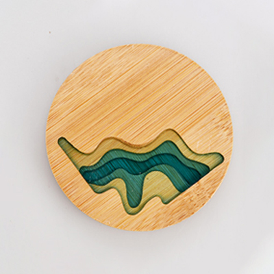 All-Season Square Shape Sapele Wooden Coaster for Drink Cup Tea Customized