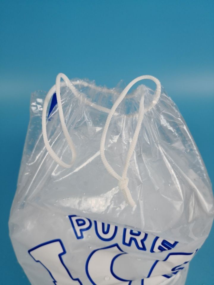 Таможня сумок льда ясного пластикового Drawstring 8Lb biodegradable напечатала
