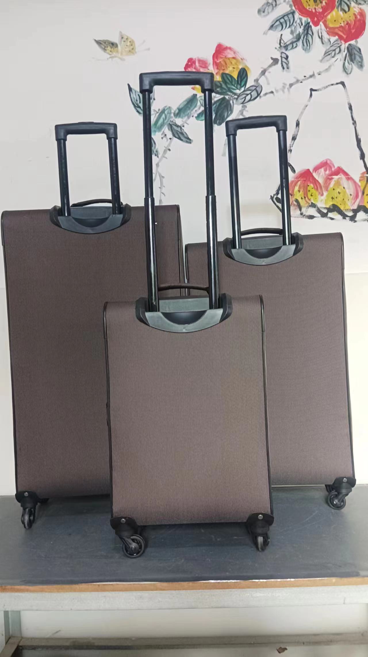Unisex Multi-Color Customization Soft Edge Checked Luggage Set EVA Material With Wheels for Travel by Luggage Manufacturer