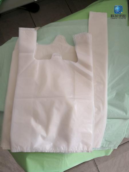 Biodegradable Plastic T Shirt Bag Compostable 11micron 200mic