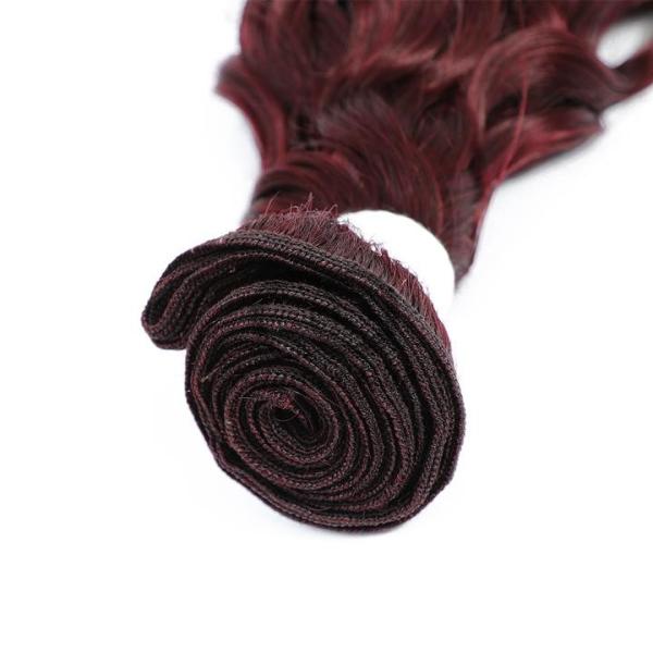 #99J Dark Wine Water Wave Remy Human Hair Bundles Sew In Weave Bundles Brazilian Bundle Deals