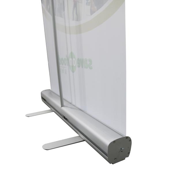 Bus Stop Various Size Retractable Roll Up Banner Stand Display Silver Color