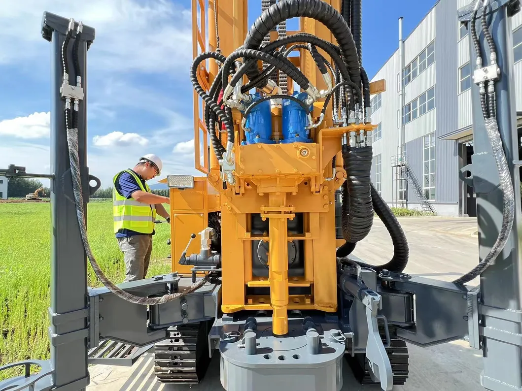 Máquina de perforación rotativa de núcleo de oruga para pozo profundo hidráulico ZB350S