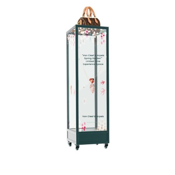 48 Inch Vertical Transparent OLED Showcase Display for Cultural Heritage and Museum Exhibition Cabinets