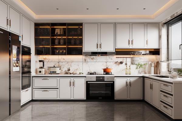Brown Futuristic Kitchen Cabinets Fitted Cupboard Set Rta Custom Wooden Furniture