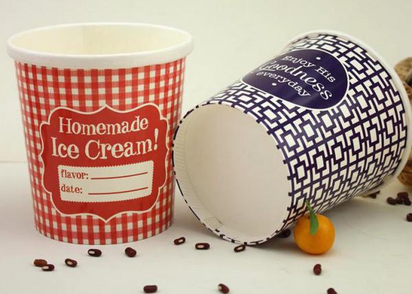 Restaurant Take Away Paper Soup Cups With Lids Biodegradable Anti - Breakage