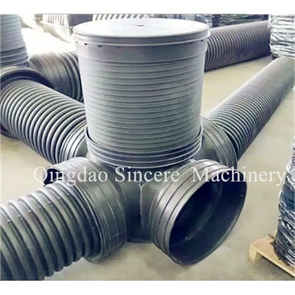 High Efficient HDPE Hollow Wall Spiral Winding Drainge Pipe Extruding Machine