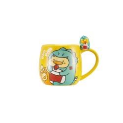 Cartoon Couple Large-Capacity Coffee Mugs Large Capacity Cute Duck Pattern Ceramic Mugs Cups