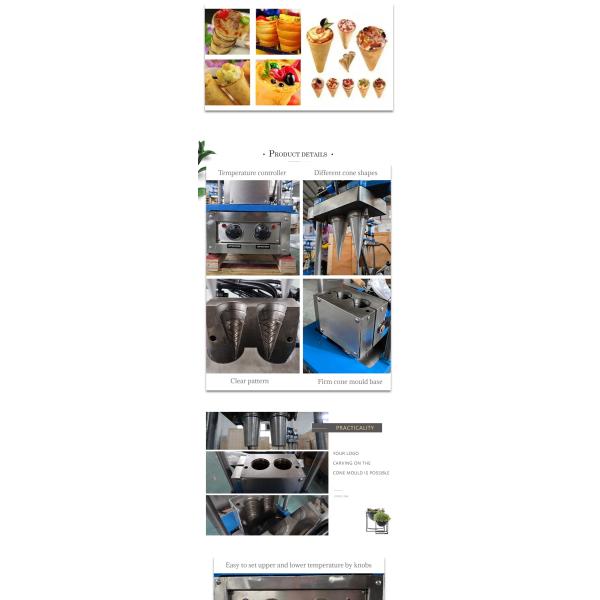 Customized Electric Heating Pizza Cone Maker Pizza Making Line Pizza Cone Machine