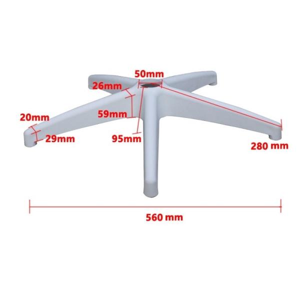 1000kg Static Pressure Tested Office Chair Swivel Base With 280mm Radius Design