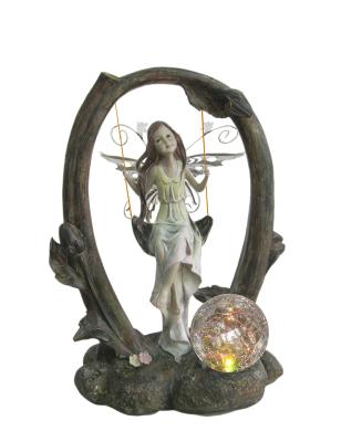 Swinging Fairy Garden Solar Light , Solar Garden Lanterns For Garden Decoration