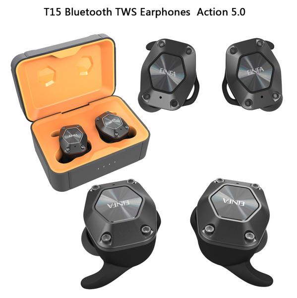 Comfortable Wireless Bluetooth Earphones T15 Noise Cancelling 4-6hrs Play Time