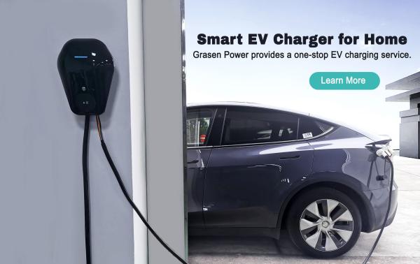 22KW Wall Mount AC DC EV Charger with 2.8 LCD Touch Screen and -30℃~55℃ Temperature Range