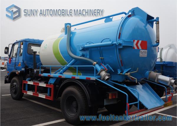 180hp 4x2 Diesel Vacuum Tank Truck 12000 Liter For Sucking Waste