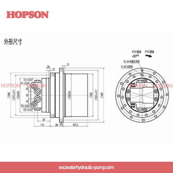 Kyb Excavator Travel Motor Assy Suit For MAG12 MAG180VP MAG170VP