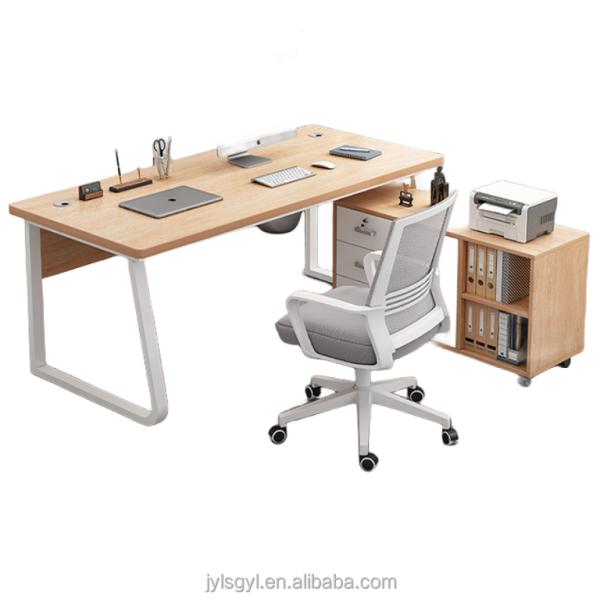 Коммерческая мебель Простой современный деревянный офисный стол и стул с файловым шкафом