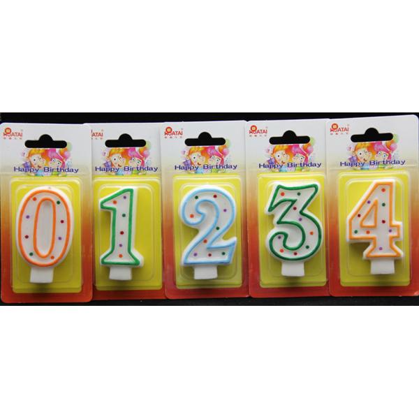 Best-selling unique polka dot number birthday candle