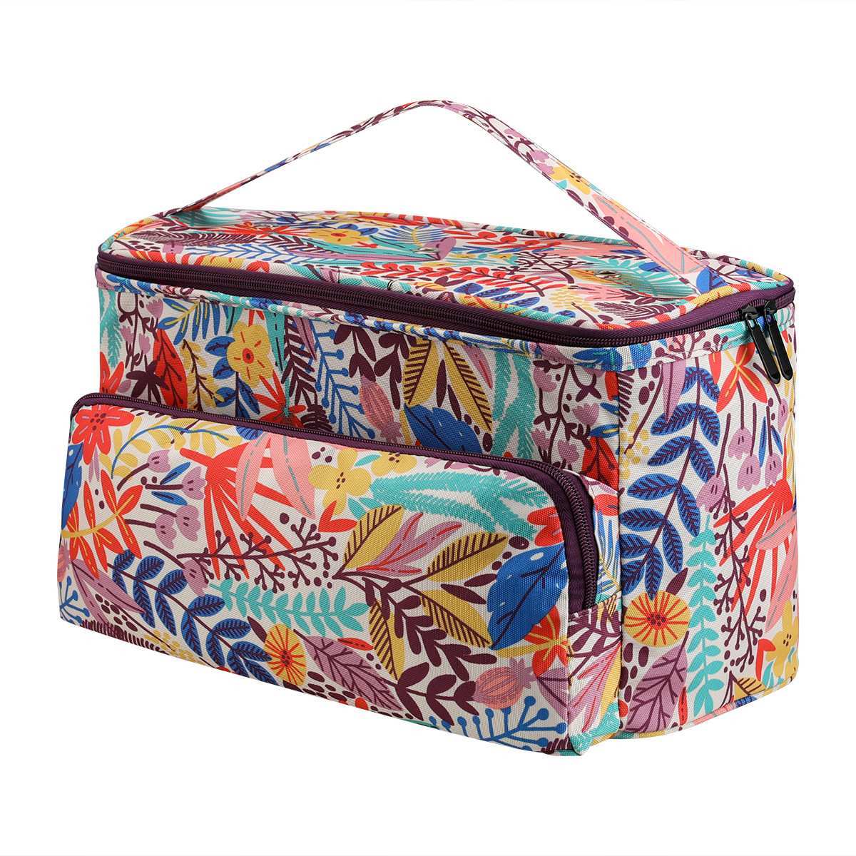 Customizable Three-Hole Anti-Tangle Knitting Storage Bag With Lightweight Fabric