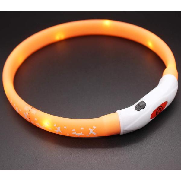 Eye Catching LED Dog Collar USB Rechargeable Personalized Cartoon Cute