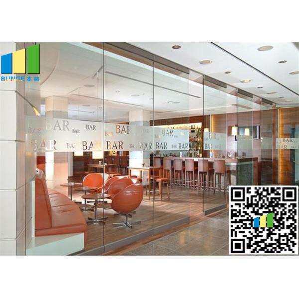 Перегородка сползая стеклянной стены с следом алюминия Malaysis дверей