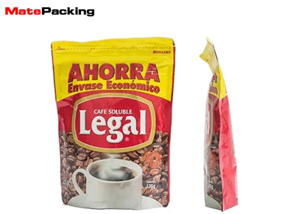 Zipper Foil Food Pouches With Valve For Coffee Moisture Proof High Barrier