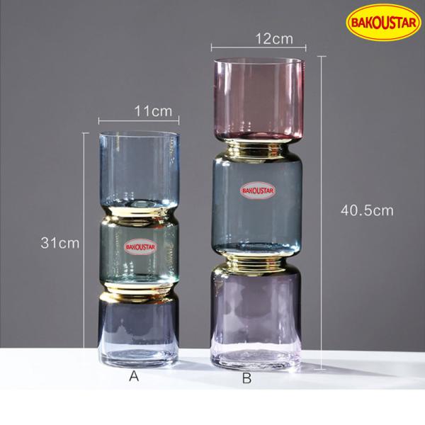 Hand Blown Lead Free Colored Decorative Glass Vases