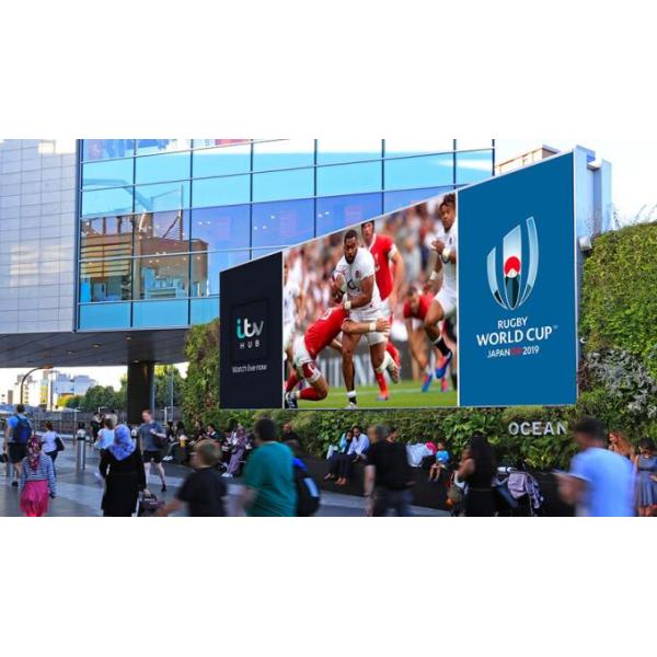 P10mm Outdoor Advertising LED Displays High Resolution 320x160mm For Banks