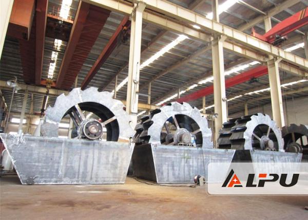 Wheel Type Silica Sand Washing Machine for Cleaning And Dewatering , 50-160t/h Capacity