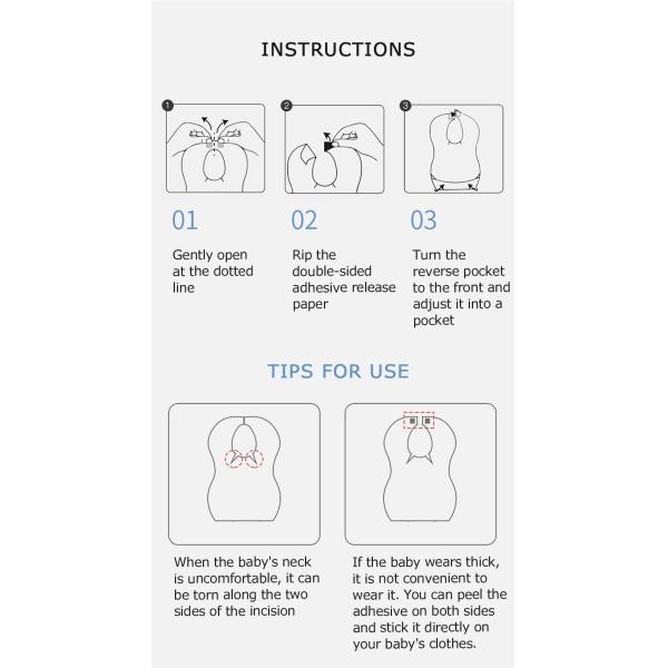 Customized Laminated Disposable Baby Bibs 1 Ply Paper PE Film