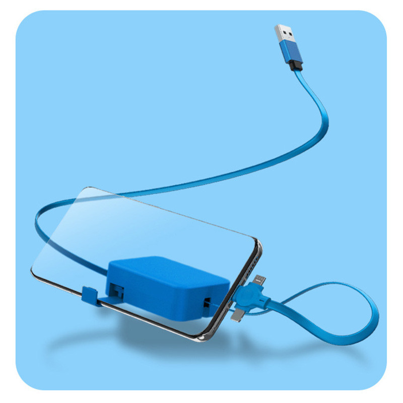 USB длины 100cm OD 3.0mm быстрый поручая привязывает 3 в 1 кабеле данных