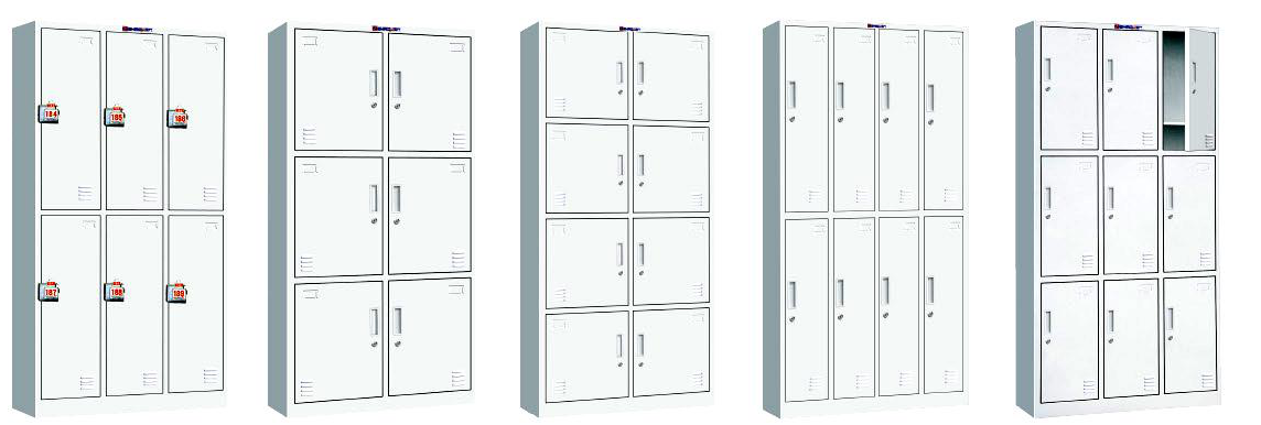 H1850mm Changing Room 3 Doors CE Metal Storage Locker Cabinet