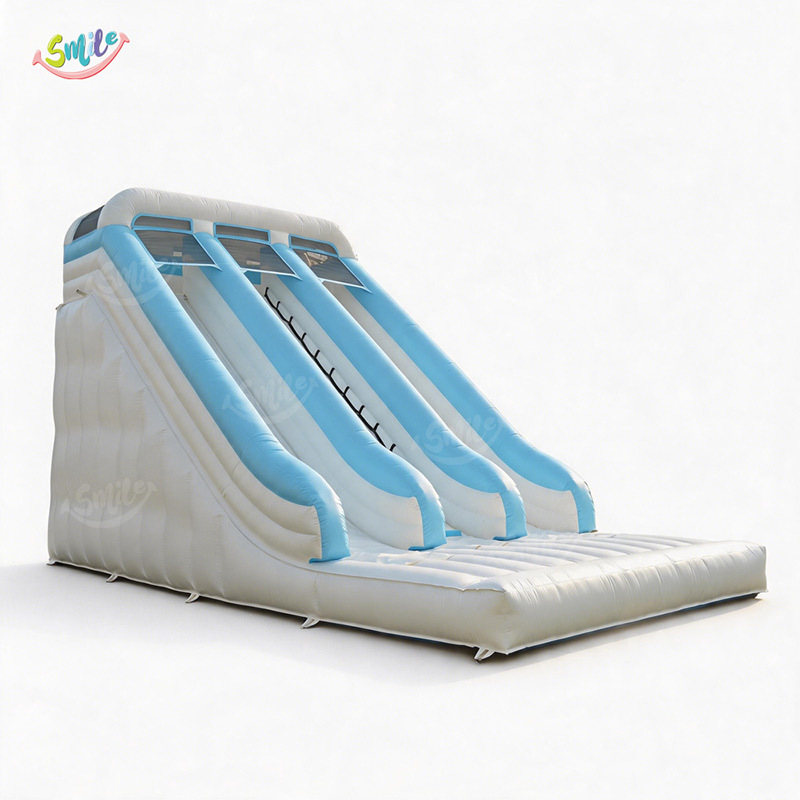 Commercial 2 Lane Inflatable Dry Slide, 0.55mm PVC Racing Slide for Kids & Adults