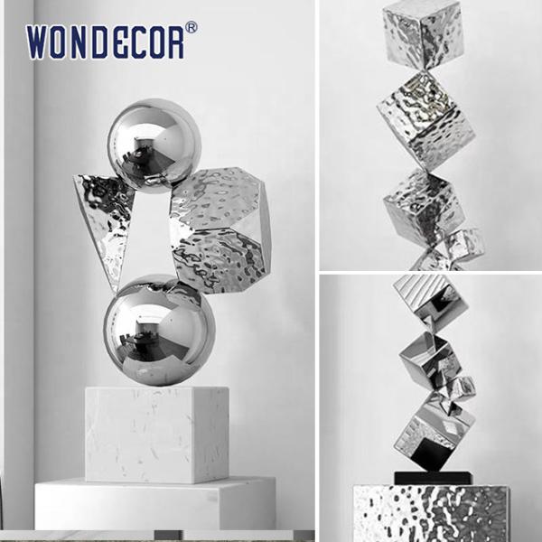 Modern Home Decoration Metal Crafts Stainless Steel Abstract Sculpture