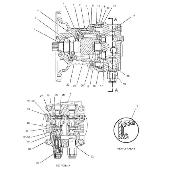 312 313 SG04 Части колеблющегося мотора экскаватора 170-9893 ISO9001