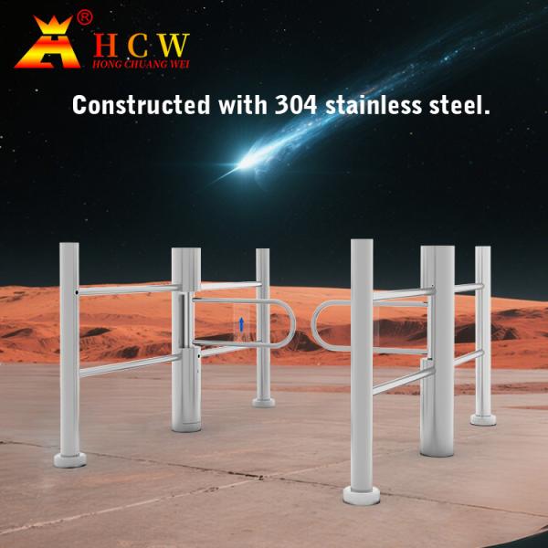 55cm Lane Width Controlled Access Turnstiles SS304 Facial Recognition Gate