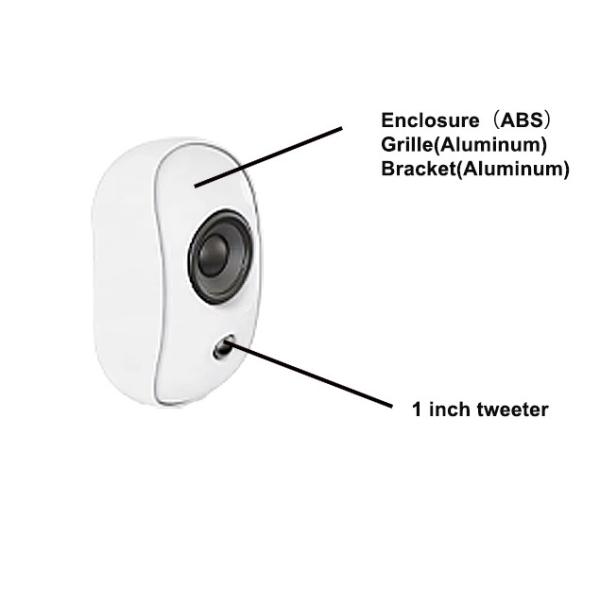 Waterproof 4-inch 20W/10W/5W/2.5W/8ohm Wall Speaker Commercial Audio with Power Switch for Hotel Restaurant