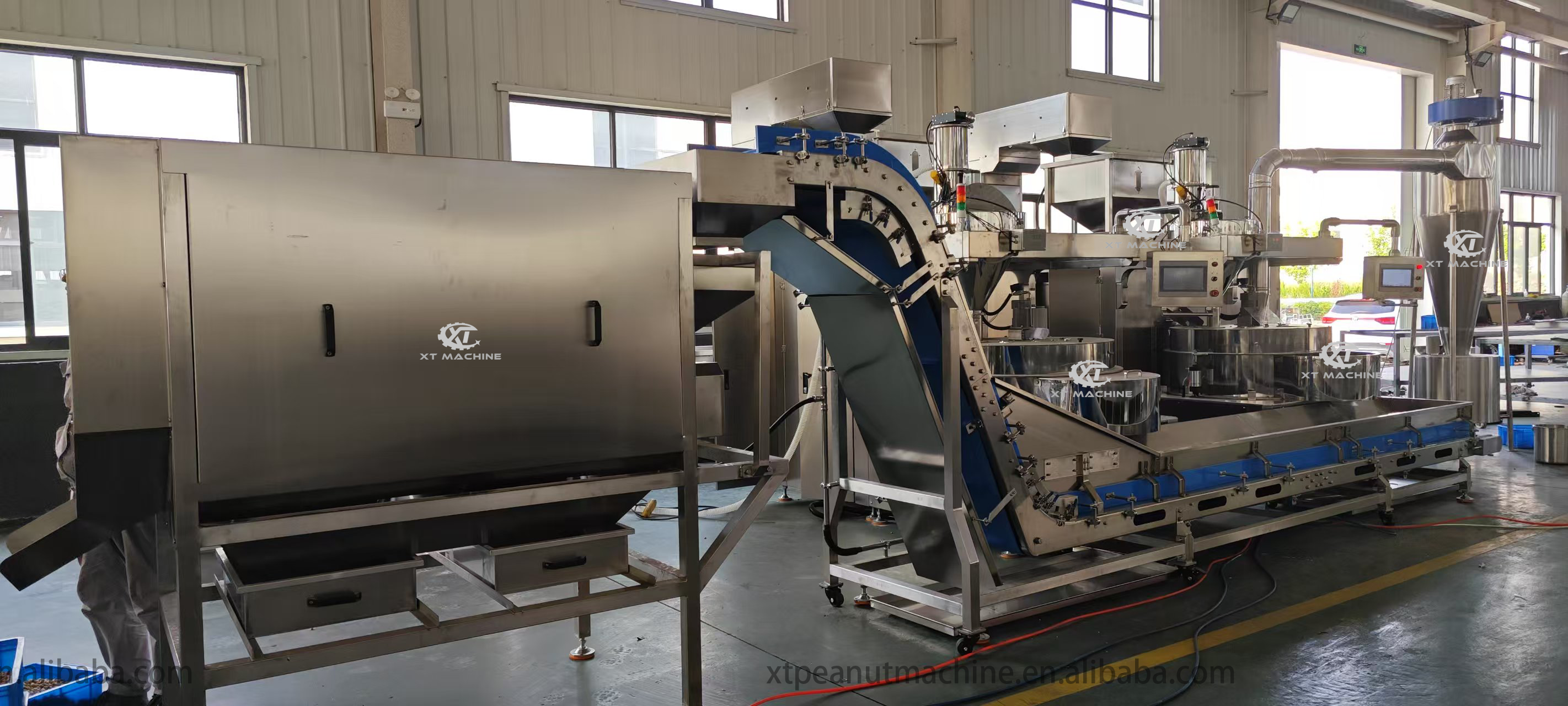 SUS304 Auto Coating Machine 220/380V Industrial Food Coating Machine with 200-400kg/h Capacity