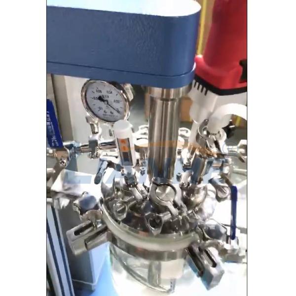 Homogenizador de aço inoxidável de vidro da escala de laboratório, equipamento de laboratório cosmético inoxidável